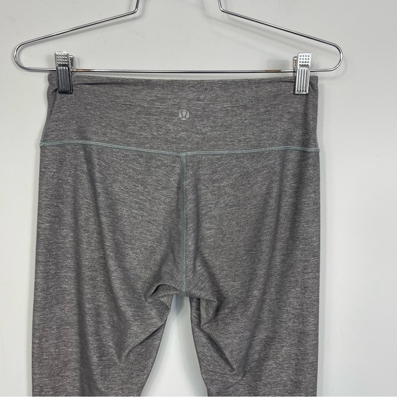Lululemon Wunder Under Crop II Heathered Slate Pants Leggings Tights Yoga 6 - Picture 10 of 12